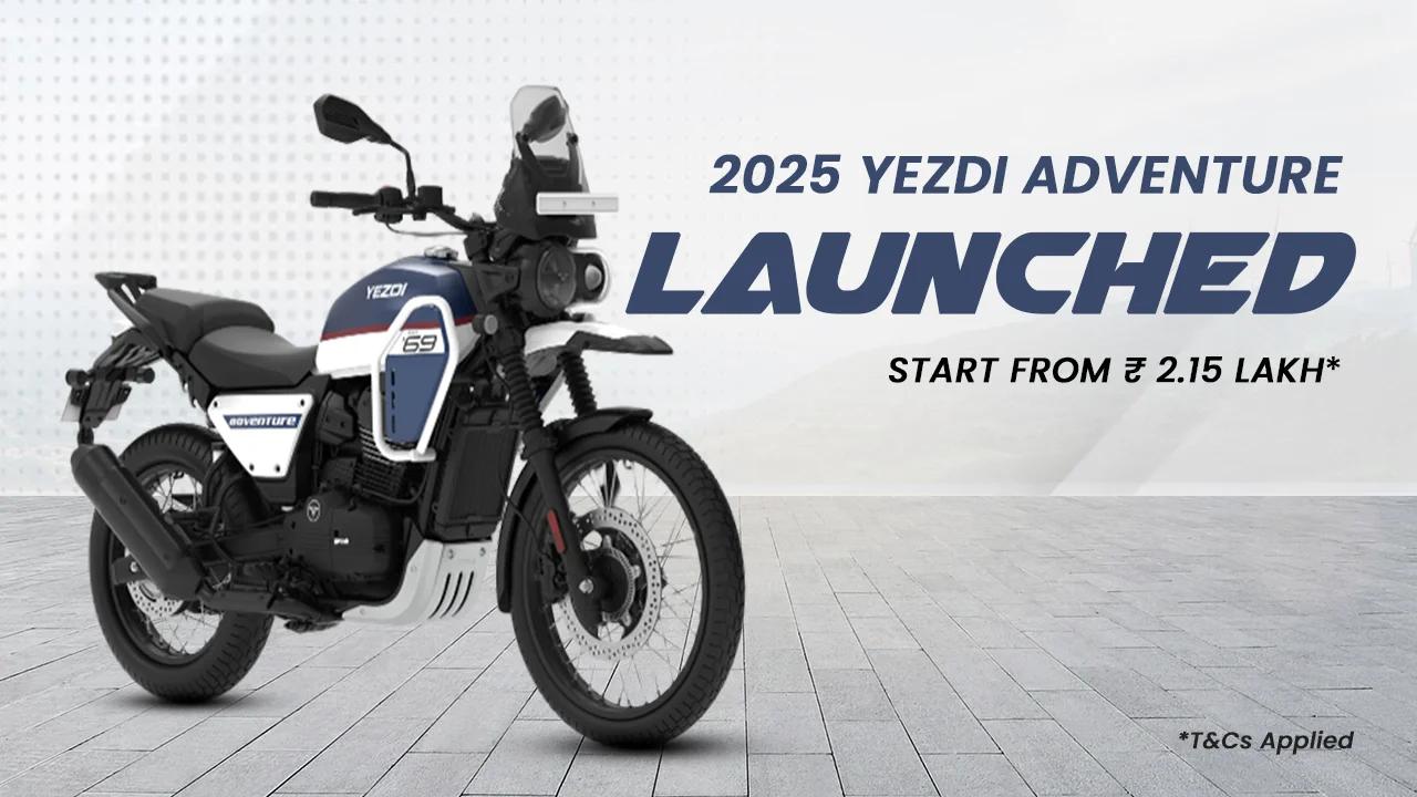 2025 New Yezdi Adventure Launched India: Price ₹2.15L, New Design