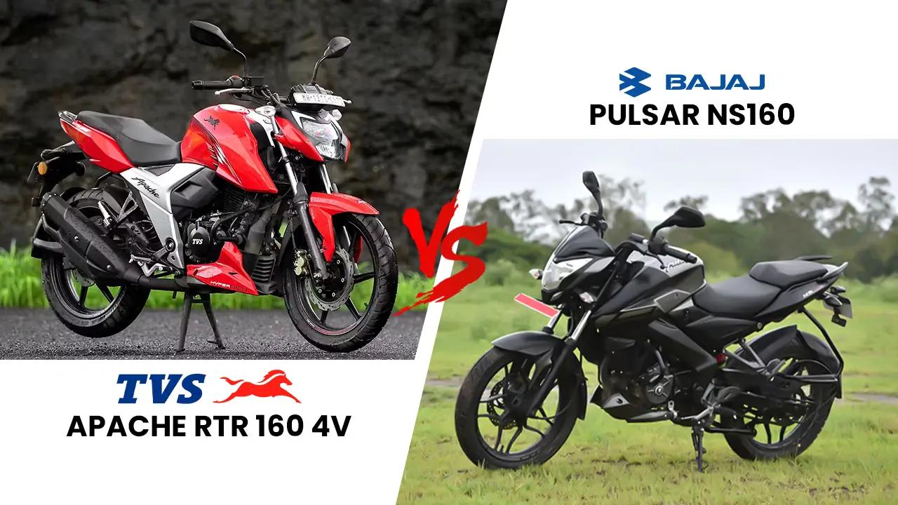 2025 TVS Apache RTR 160 4V vs Bajaj Pulsar NS160: Which is More Powerful?