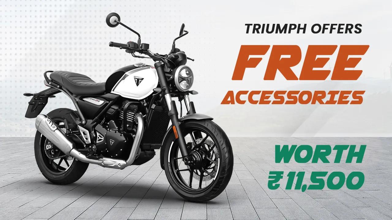 Triumph Offers Free Accessories Worth Rs.11,500 on Speed 400 & Speed T4